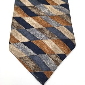 Classics by Axis brown blue patterned all Silk tie